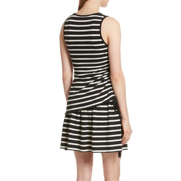 Derek Lam 10 Crosby Striped Black and White Dress Medium - Picture 3 of 10